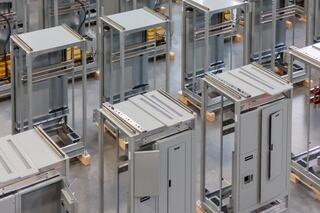 Custom IEM products lined up in production context